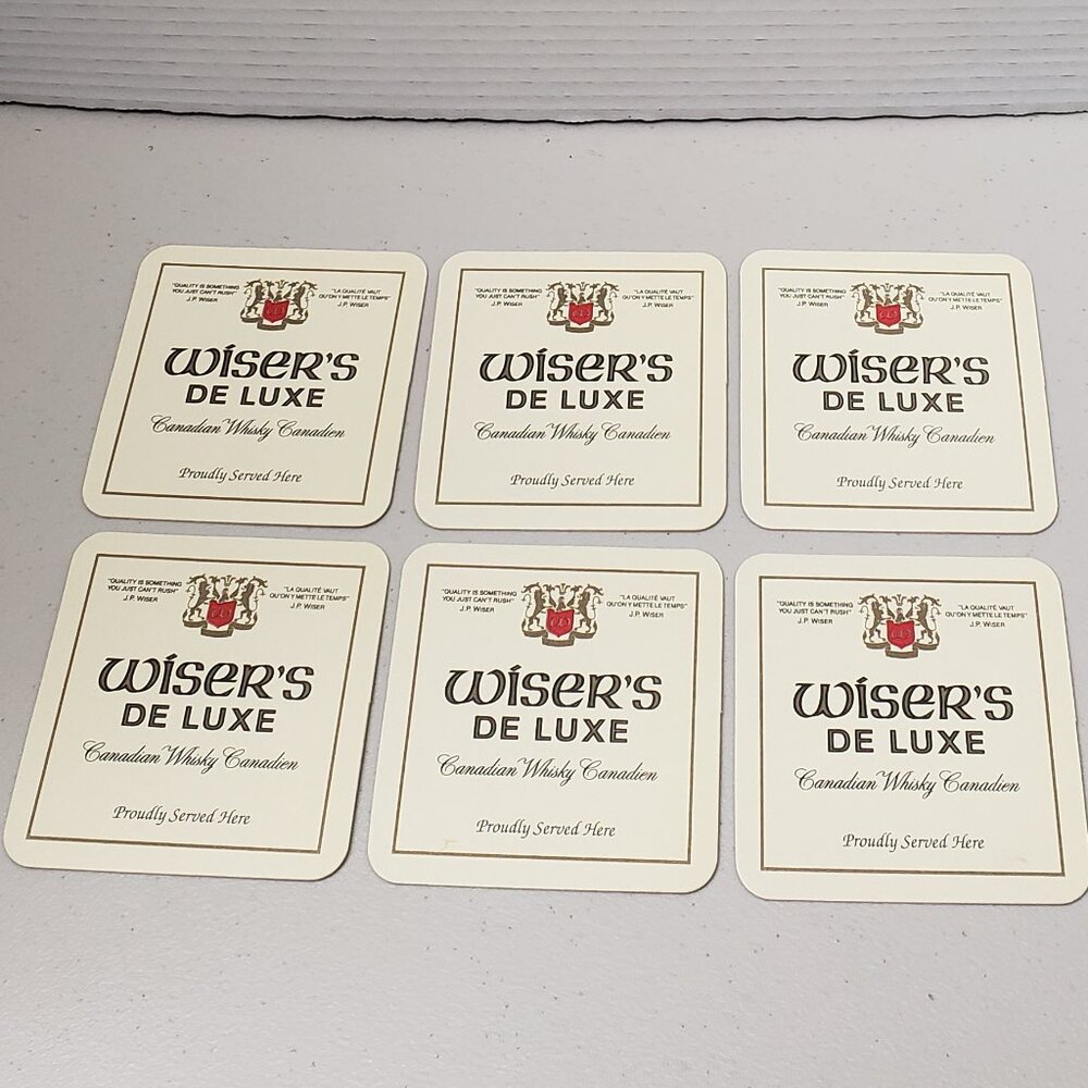 Wiser's De Luxe Canadian Whisky Beer Mat Coasters